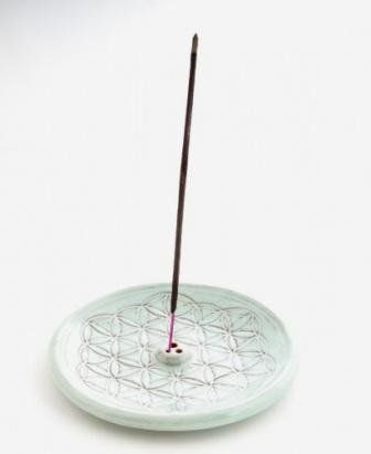 Candele: Räucherstäbchenhalter - Blume des Lebens türkise – Nuovo e nell'imballaggio originale da Mauren venduto da Yeelen