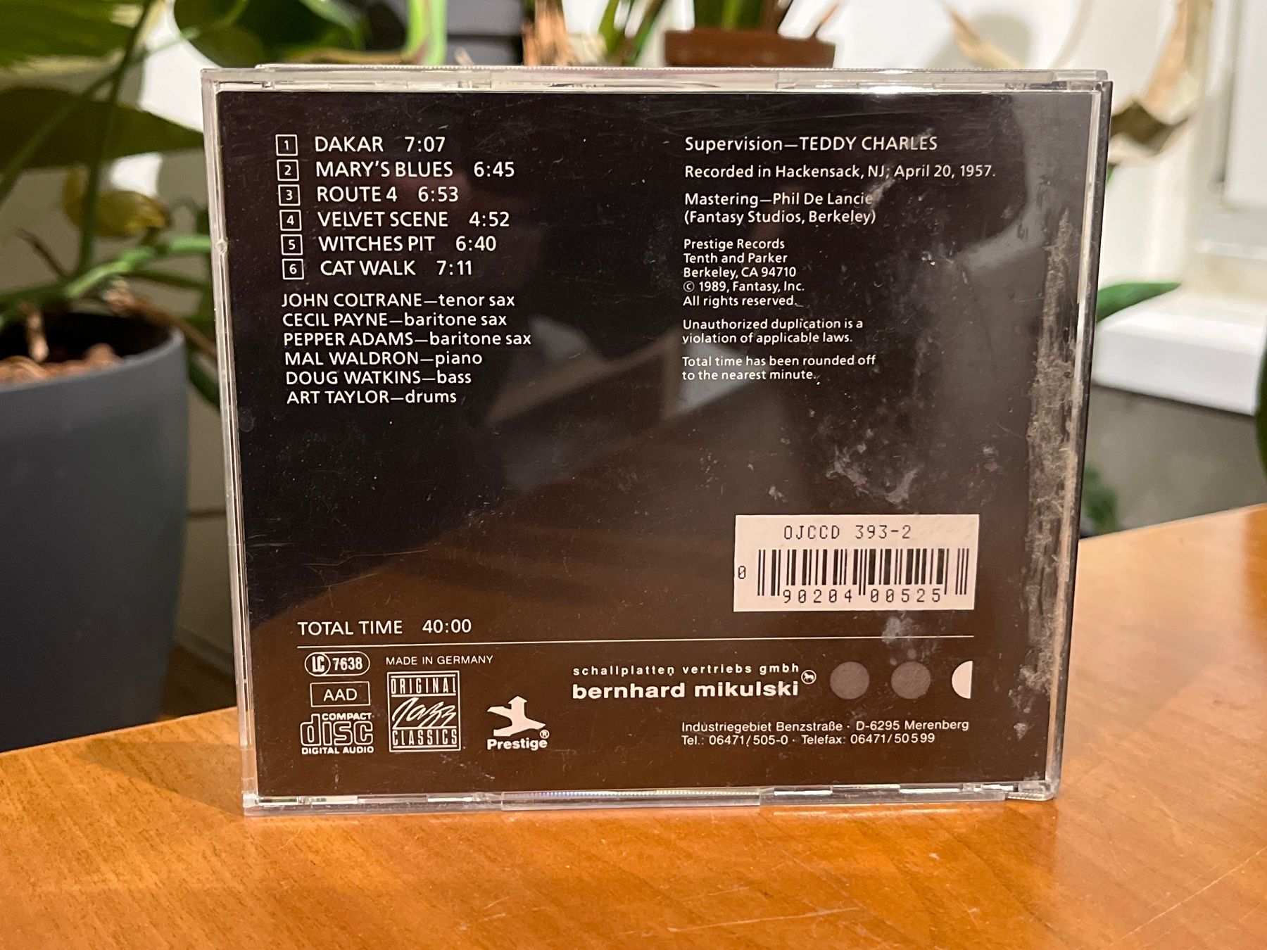 CD: John Coltrane - Dakar - SJO – Usato da Küsnacht ZH venduto da swisssales.net 1