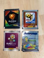 Panini 4x Tüten, EM 04, EM 12, WM 10, WM 14, Schweizer Vers.