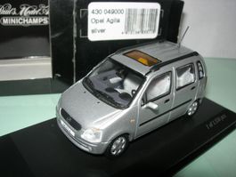 Opel Agila silber * Minichamps 1:43