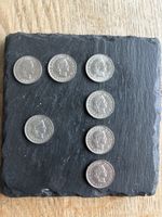 Sammlung von 5 Rappen Münzen,  1962/69/70/71