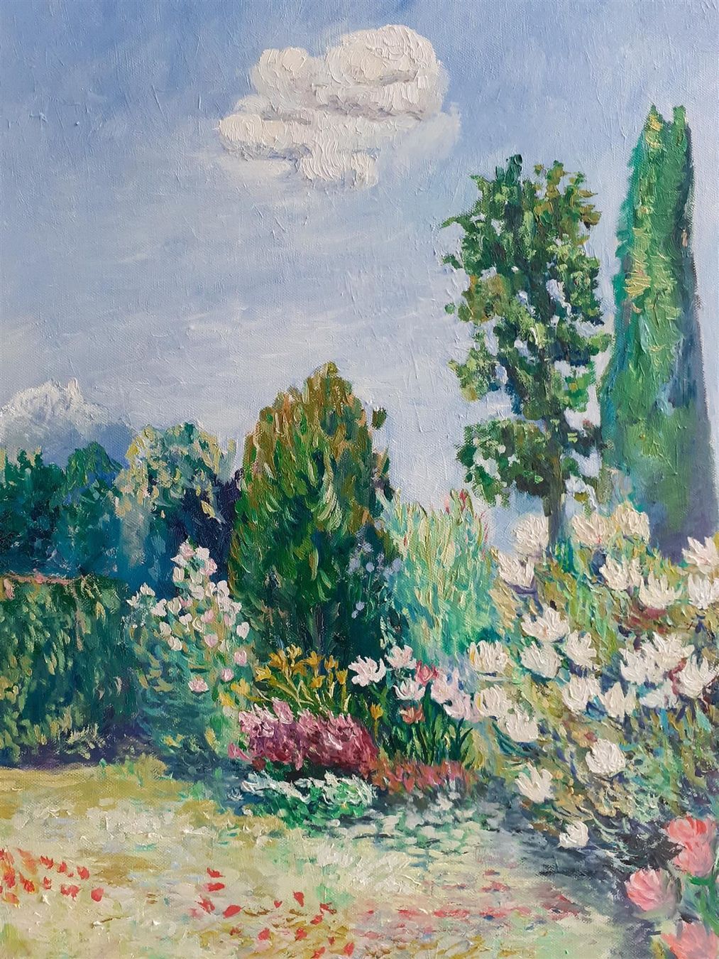 Dipinti: Der Garten, Öl auf Leinwand – Nuovo (secondo la descrizione) da Meggen venduto da Nica_Arts 2