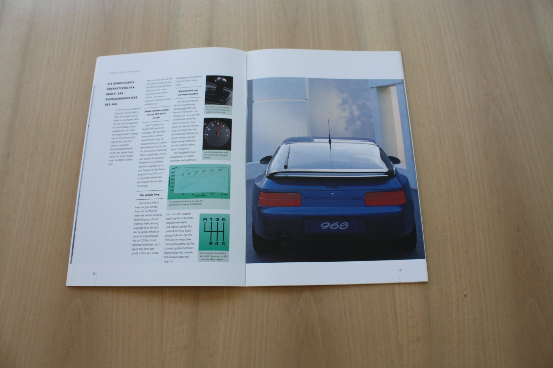 Porsche Documenti: Porsche 968 Prospekt mit Datenblatt 1992 – Usato da Wikon venduto da erwin400 5