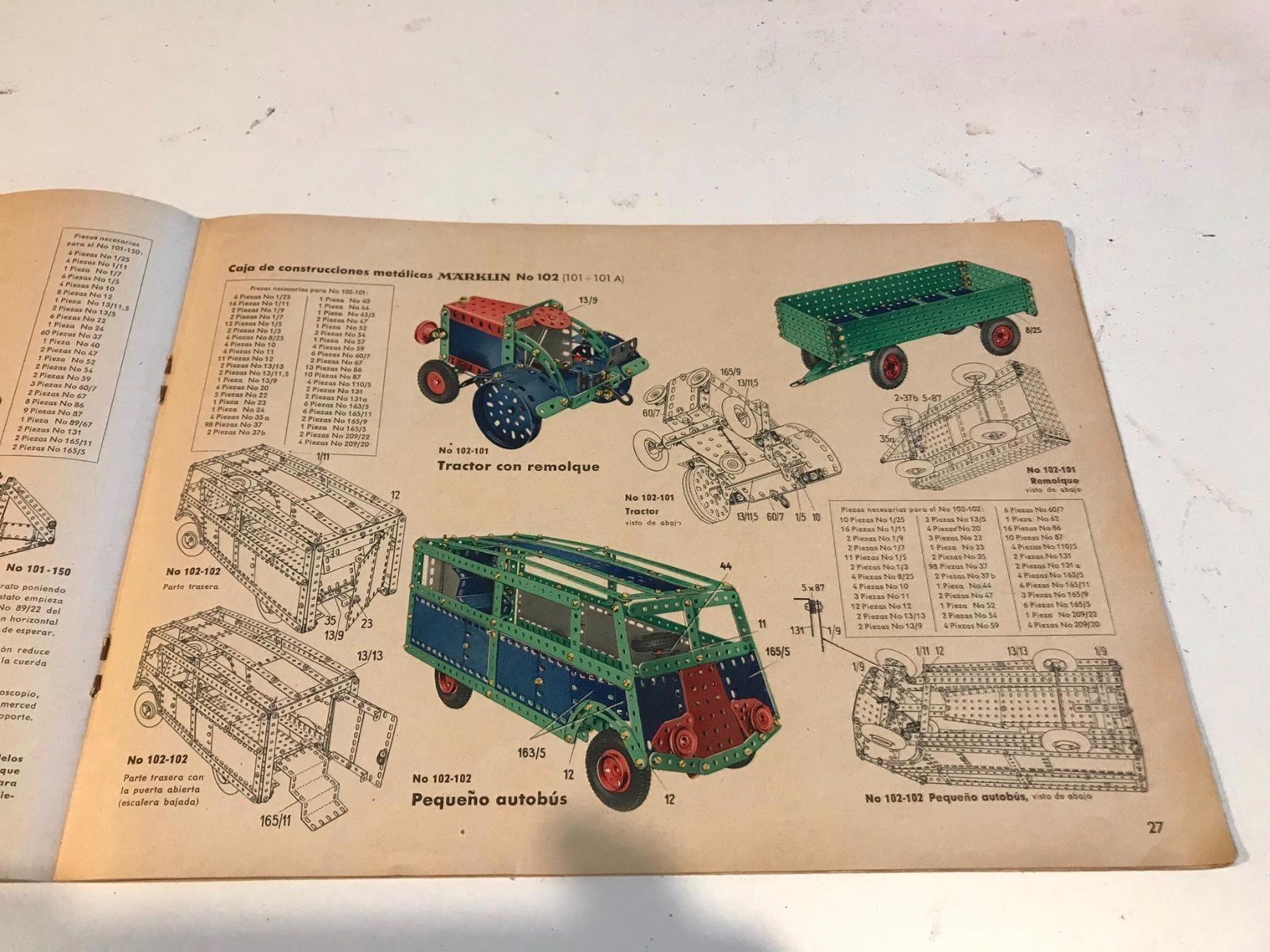 Märklin Dokumente: MÄRKLIN Katalog 50er Jahre auf Spanisch – Gebraucht aus Neunkirch von autoscooter57 2