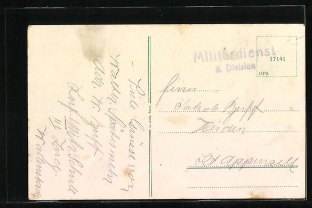Cartoline postali: AK Wallenstadt, Blick zu den Kasernen – Usato da Berlin venduto da bartko-reher 1