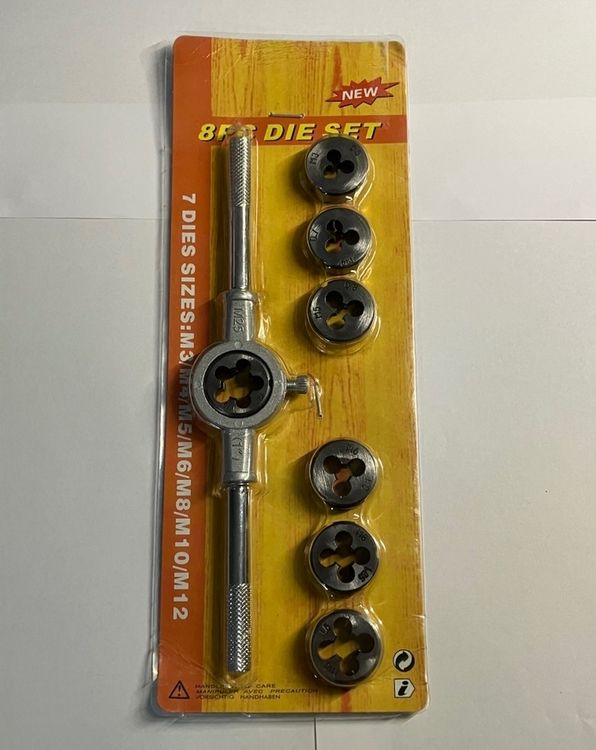 Treki Gewindeschneider Set 6-tlg. - Manuell & Maschinell Für M3 Bis M8 Gewinde