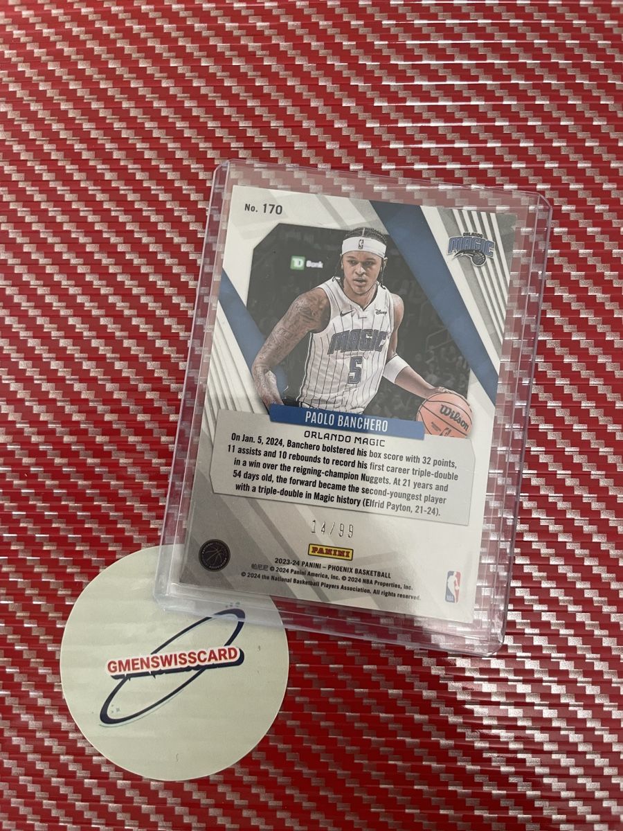 Topps Cartes à collectionner: PAOLO BANCHERO /99 Phoenix 2023-2024 – Neuf (Voir description) à Wädenswil par Gmenswisscard 1