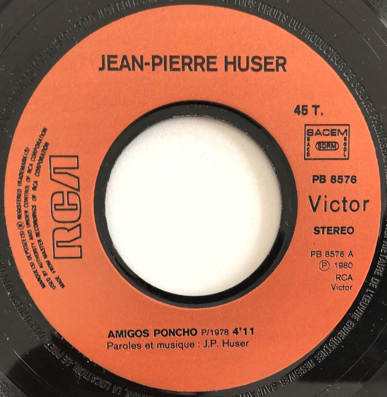 Dischi in vinile: JEAN-PIERRE HUSER - AMIGOS PONCHO – Usato da Poliez-Pittet venduto da Newtown-Records 2