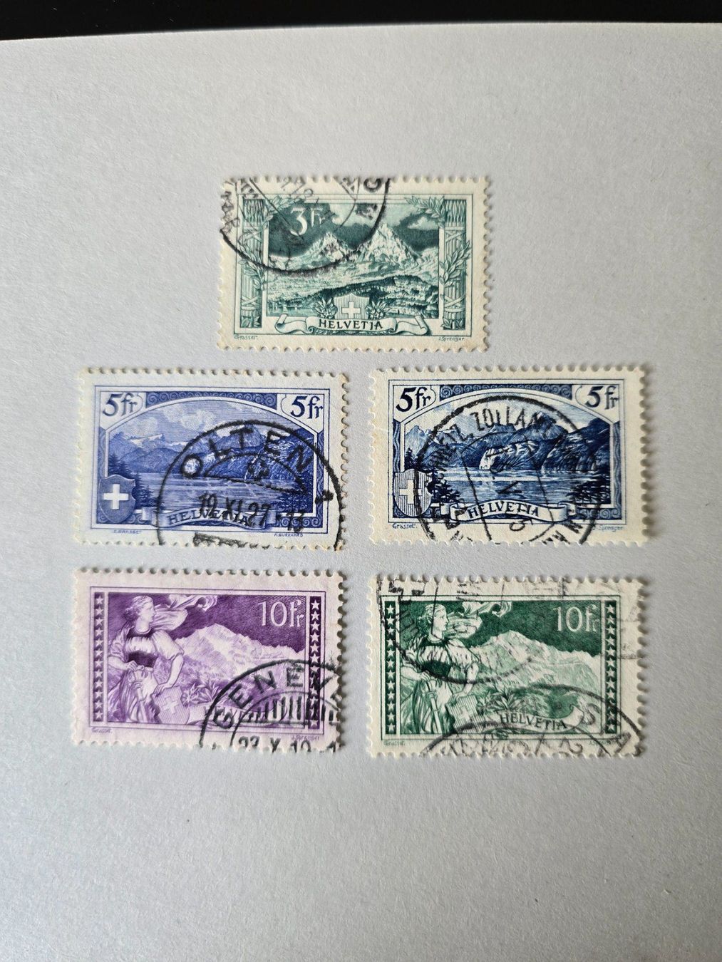 Tutti i francobolli: Gebirgslandschaften 1914-1931 – Usato da Schaffhausen venduto da rober77