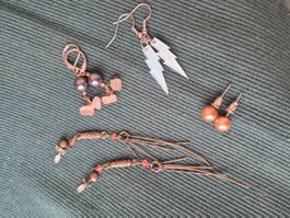 Vintage Lot vier Ohrringe Konvolut Ohrschmuck