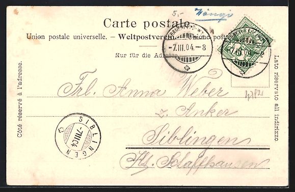 Cartoline postali: AK Rapperswil, Landungssteg, 1904 – Usato da Berlin venduto da bartko-reher 1