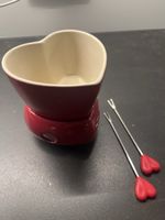 Fondue-Set mit Herzform❤️,Keramik,perfekt für Valentinstag