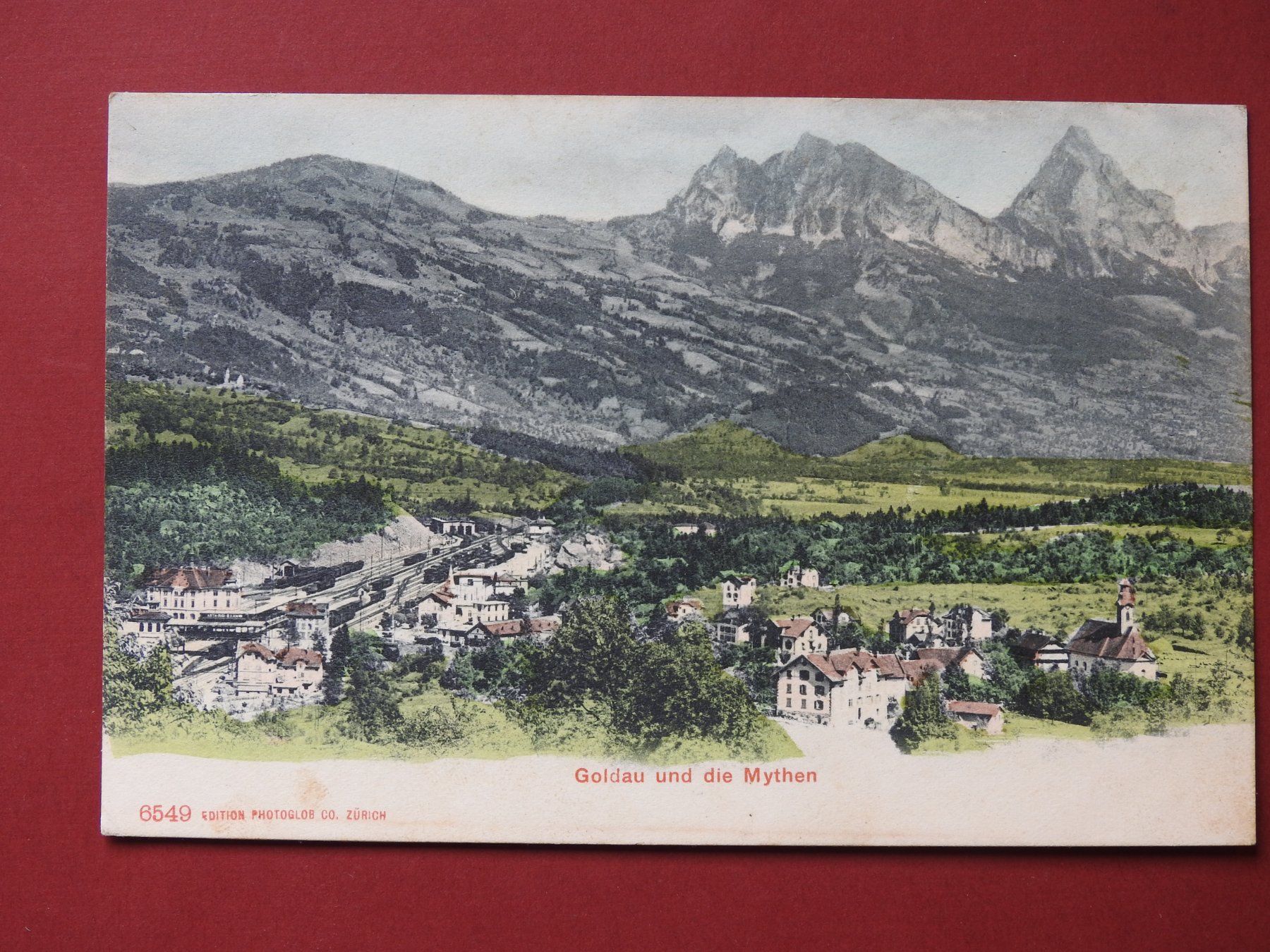 Cartoline postali: AK Goldau u. die Mythen – Usato da Rain venduto da 999-800-K