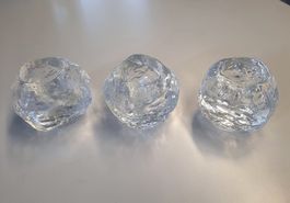 KOSTA BODA Schneeball- Kerzenhalter 3er-Set