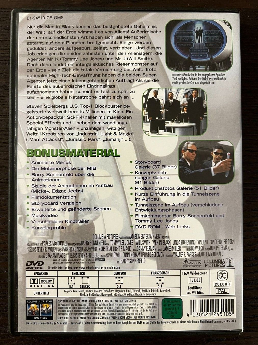 Tutti i DVDs: Men in Black – Usato da Zürich venduto da FilmFreunde 1