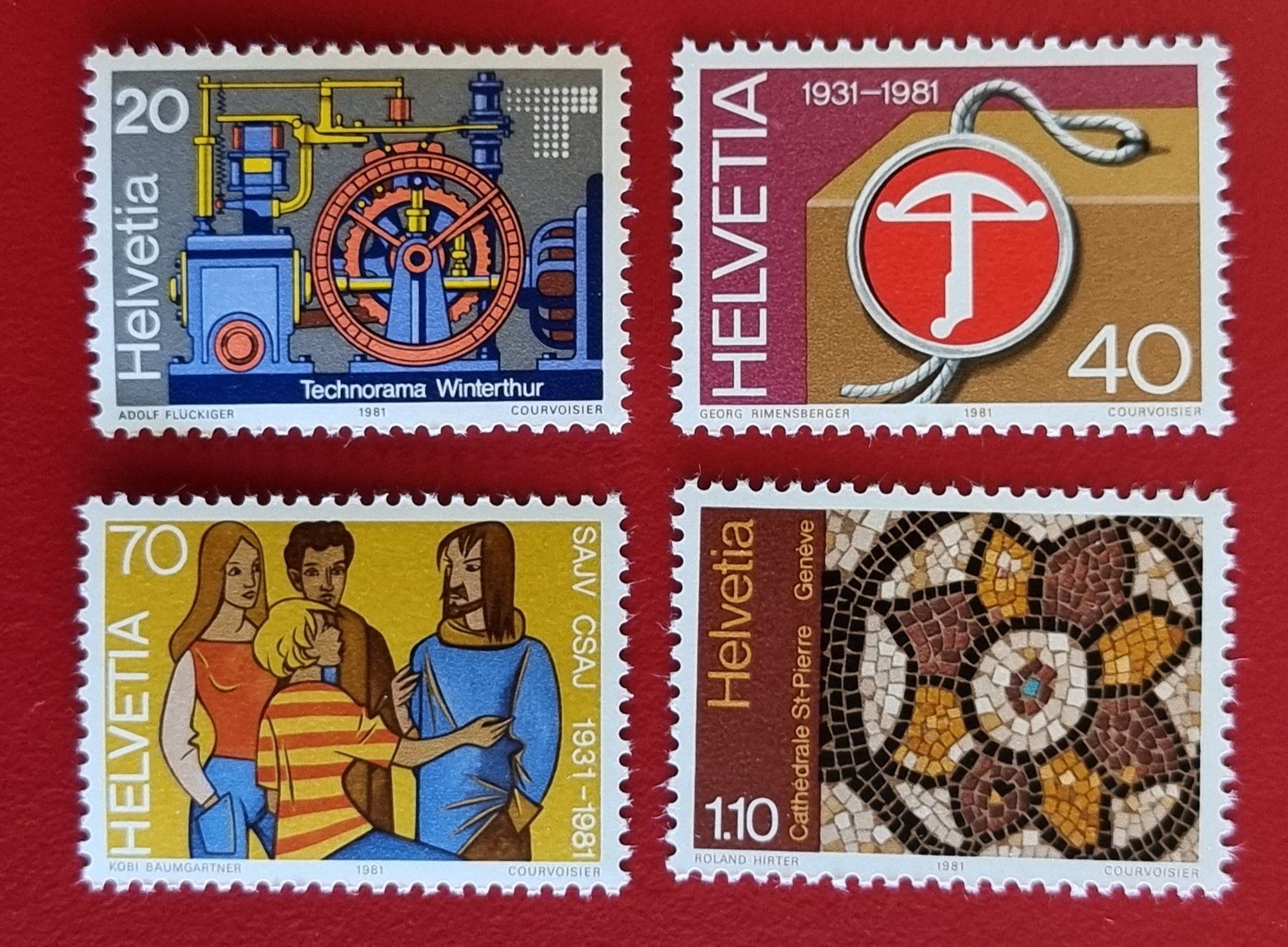 Tutti i francobolli: WERBEMARKE 656 - 659 SATZ 1981** POSTFRISCH – Nuovo (secondo la descrizione) da Düdingen venduto da Quartierstrasse