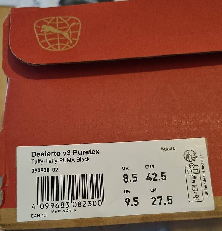 Scarpe da uomo: Puma Desierto v3 Puretex Taille 42.5 – Nuovo e nell'imballaggio originale da Biel/Bienne venduto da PasqualinoF 3