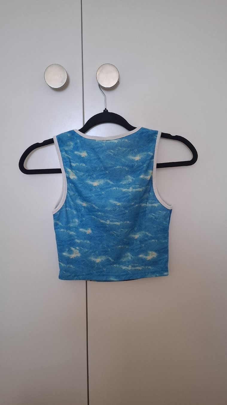 Top: Crop Top, Printed Artwork, Blue, Size S – Nuovo (secondo la descrizione) da Hausen am Albis venduto da ann_2kkx 2