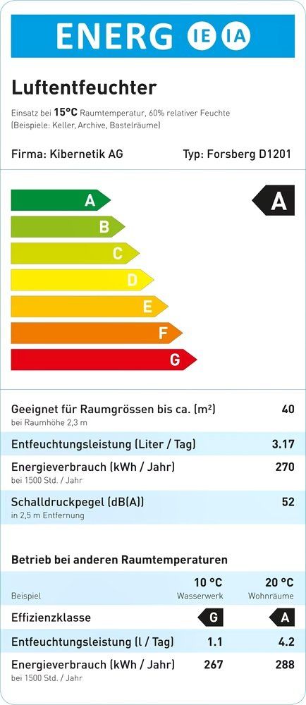 Déshumidificateurs: Luftentfeuchter Kibernetik – D'occasion à Kaisten par Hrista 2