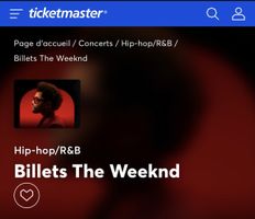 Billet pour le concert de The Weeknd