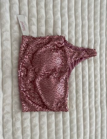 Débardeur à paillettes rose taille unique neuf