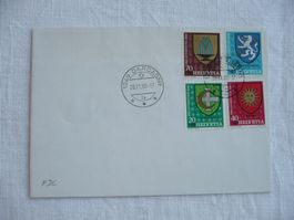 1980 Pro Juventute Satzbrief SBK J273 - J276 ET Dardagny