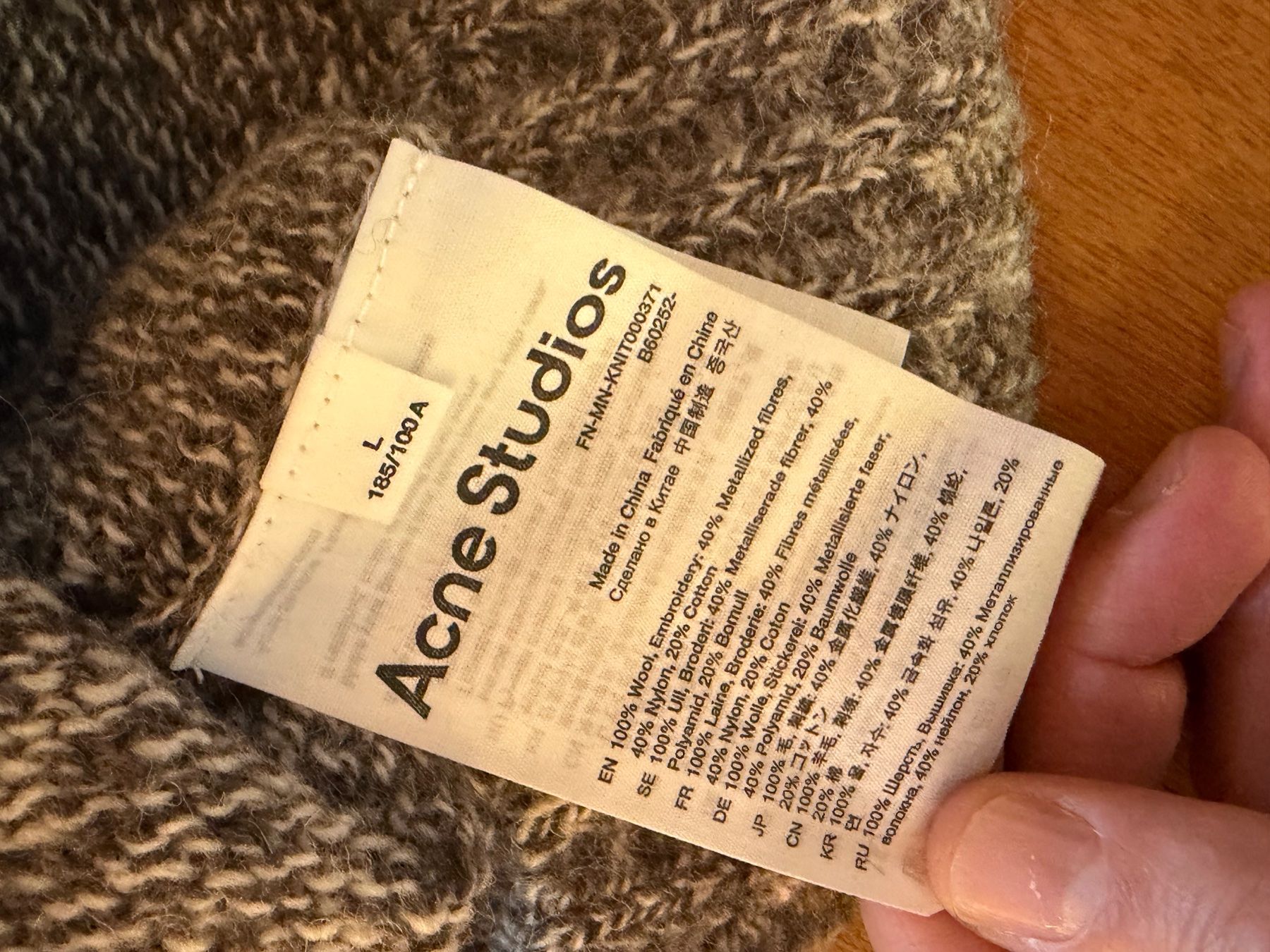 Acne Studios Pullover & Sweatshirts: Acne Studios Wool Sweater – Gebraucht aus Basel von alp_9j2z 4