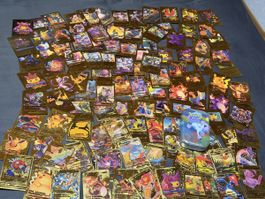 Pokémon Karten Gold 110 Stk mit Box