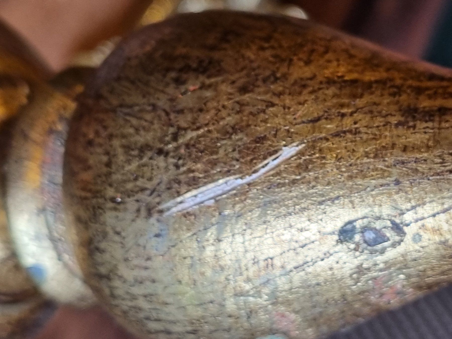 Portacandele: Antiker grosser Kerzenständer goldfarben – Usato da Scharnachtal venduto da devin03 4
