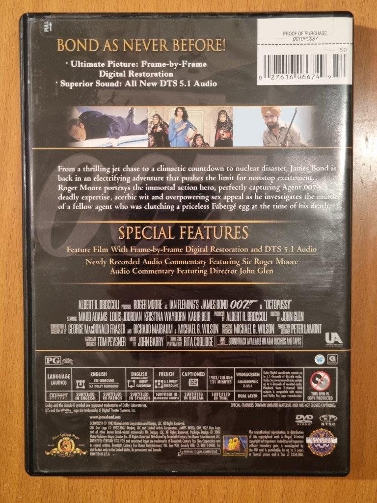 Tutti i DVDs: DVD: James Bond - Octopussy -> NEU – Nuovo e nell'imballaggio originale da Ehrendingen venduto da Thomas_2 1