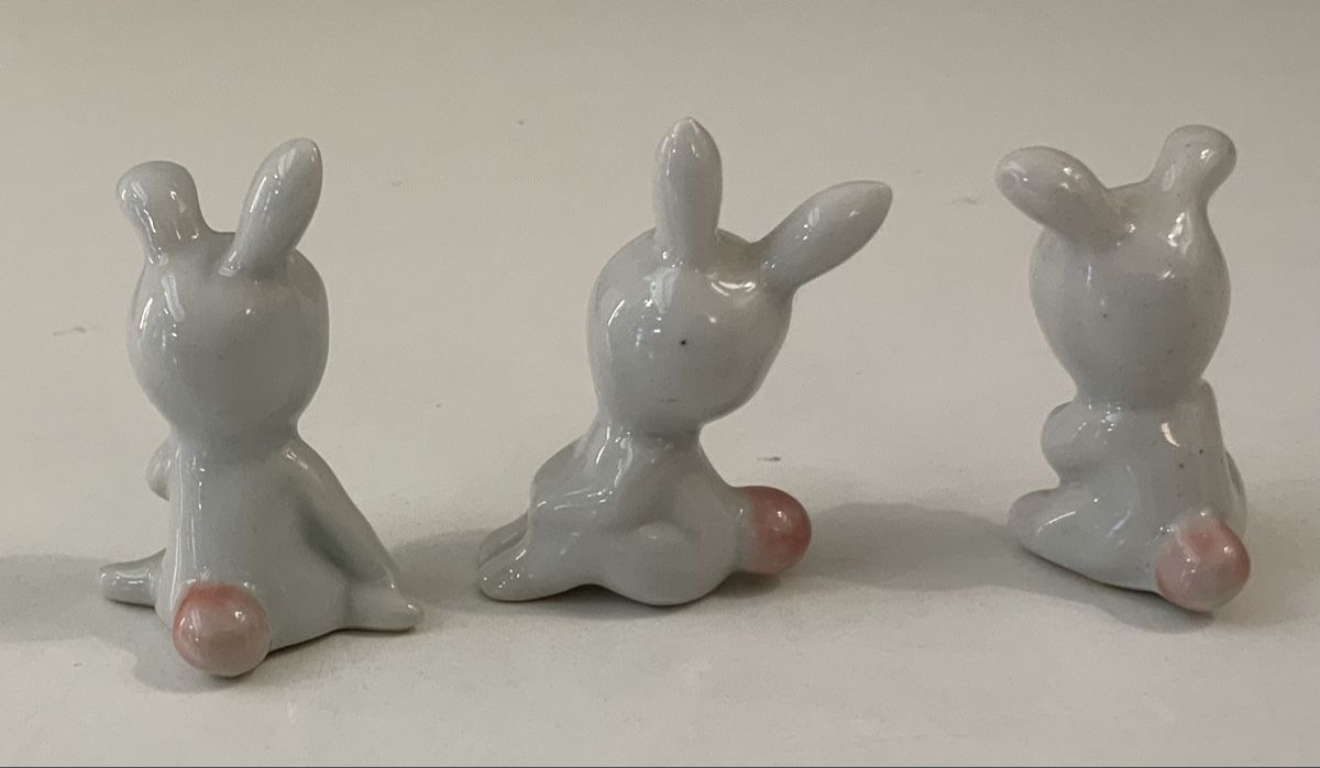 Statuette: Trio déguisé en lapin – Usato da rolle venduto da Tontonjulot 1