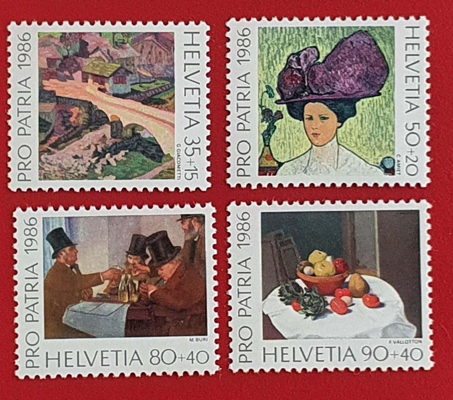 Tutti i francobolli: PRO PATRIA SATZ 211 - 214 1986** POSTFRISCH – Nuovo (secondo la descrizione) da Düdingen venduto da Quartierstrasse