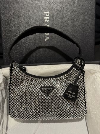 Prada re-edition crystal bag