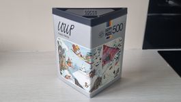 Puzzle Heye "Happy Skiing" 500 pièces - Joie d'hiver! 1974