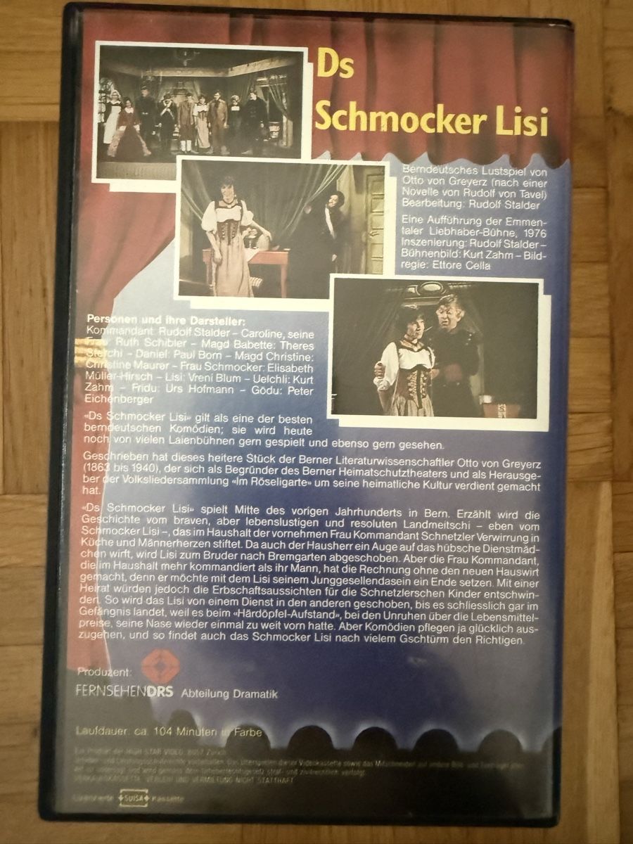 Tutti i VHS: VHS Schweizer Volkstheater Ds Schmockter Lisi  – Usato da Leissigen venduto da tahari 1