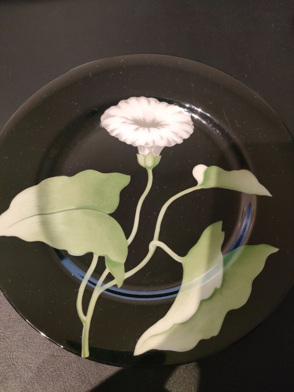 Piatti: 2 schwarze Teller mit Blumenbild – Usato da Wiesendangen venduto da s_er 3