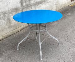 antiker runder Gartentisch Blechtisch