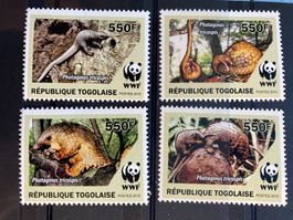 WWF Togo 2010 Satz Weissbauchschuppentier Postfrisch
