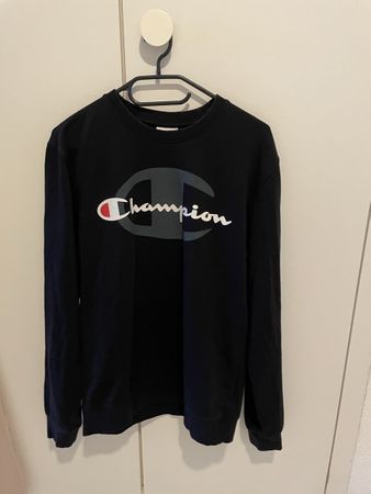 Sweat Champion Noir Logo Gris Taille M