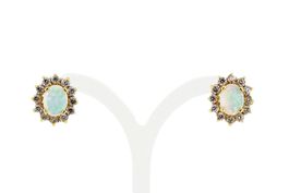 Opal Brillant Ohrstecker ca. 0.6ct in 18K Gelbgold *S1360