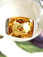 CITRIN /DIAMANTBESATZ ca 8,0ct 585er Roségold  TOP! VERSAND!