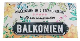 BALKONIEN  - Holzschild  (neu/OVP)
