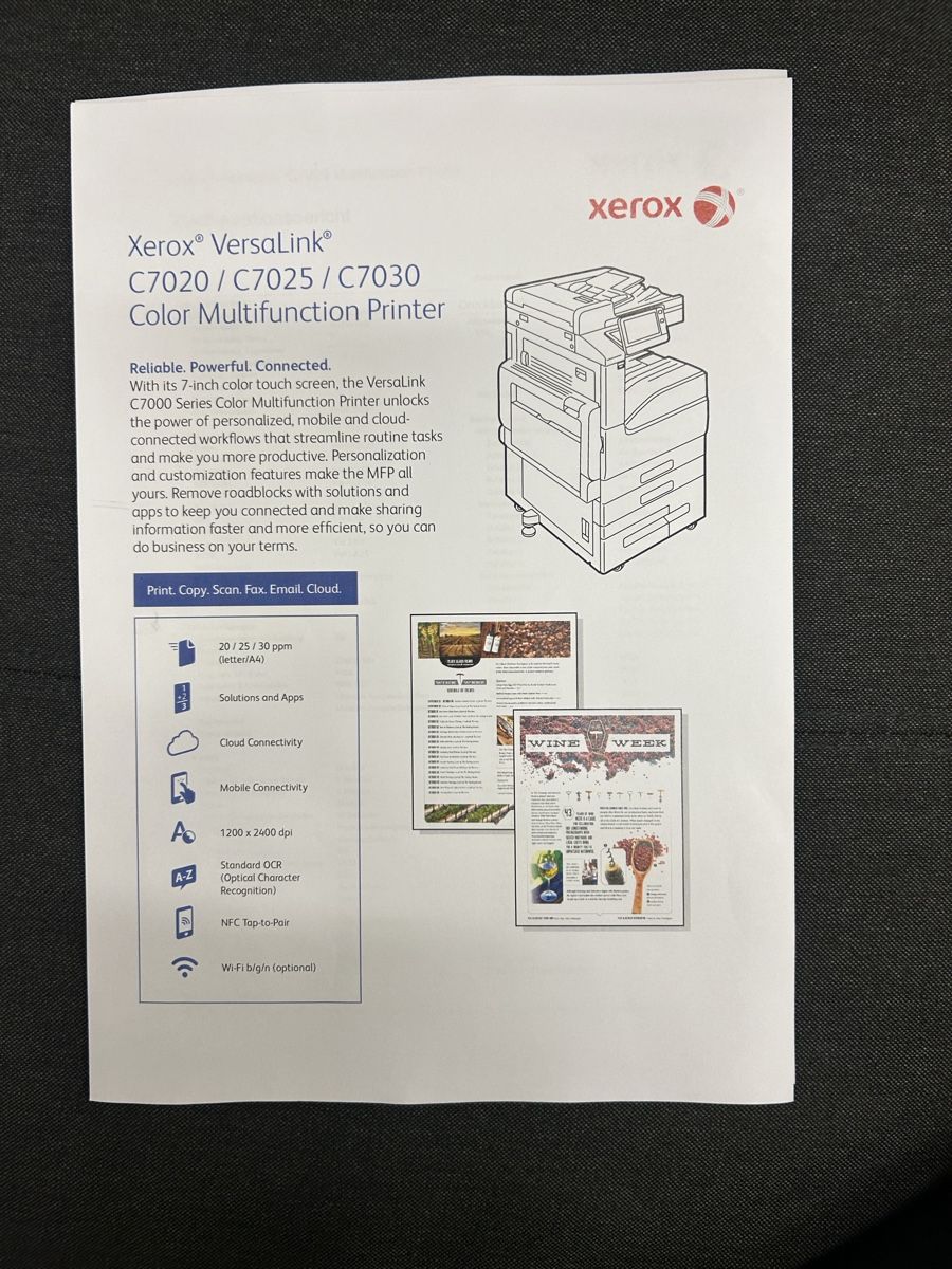 Xerox Fotocopiatrici: Multifunktionsdrucker Xerox VersaLink C7020 gebraucht – Usato da Dietikon venduto da Vertex_Global 6