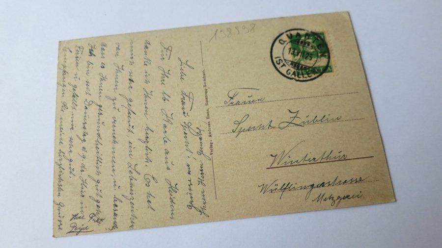 Cartoline postali: Quarten / SG - mit dem Walensee - 1925 – Usato da Jona venduto da centumprata 1