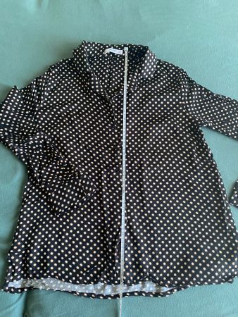 MNG, Mango, Bluse, Hemd dunkelbraun, Muster, Gr. XL