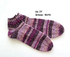 Sneaker - Socken handgestrickt  Gr.40/41  Nr.77