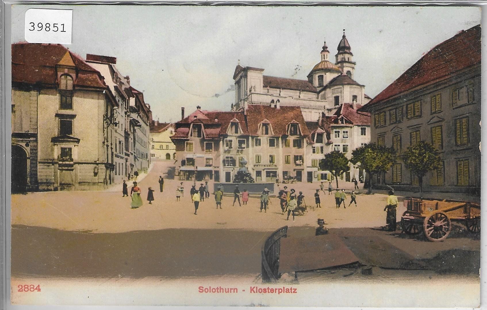 Cartoline postali: Solothurn - Klosterplatz - animee - Litho – Usato da Ettingen venduto da Kartenplanet