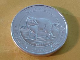 Kanada 8 Dollars "Polarfuchs" 2014 1.5 Unzen Silber 999.9