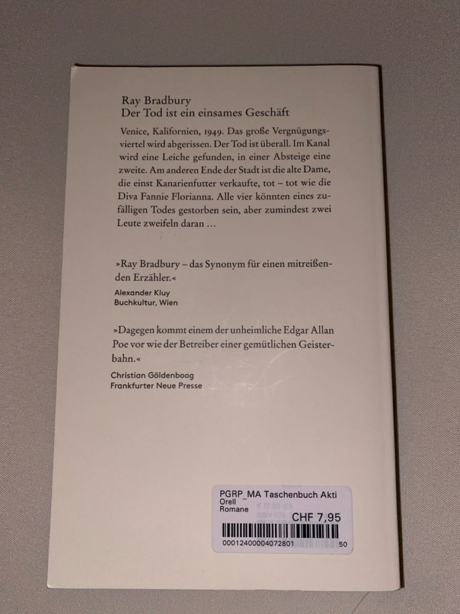 Libri: Ray Bradbury: Der Tod ist ein einsames Geschäft – Nuovo (secondo la descrizione) da Schmerikon venduto da tam_k9vb 1
