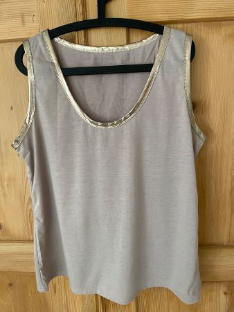 Top, NEU, XL, beige/gold